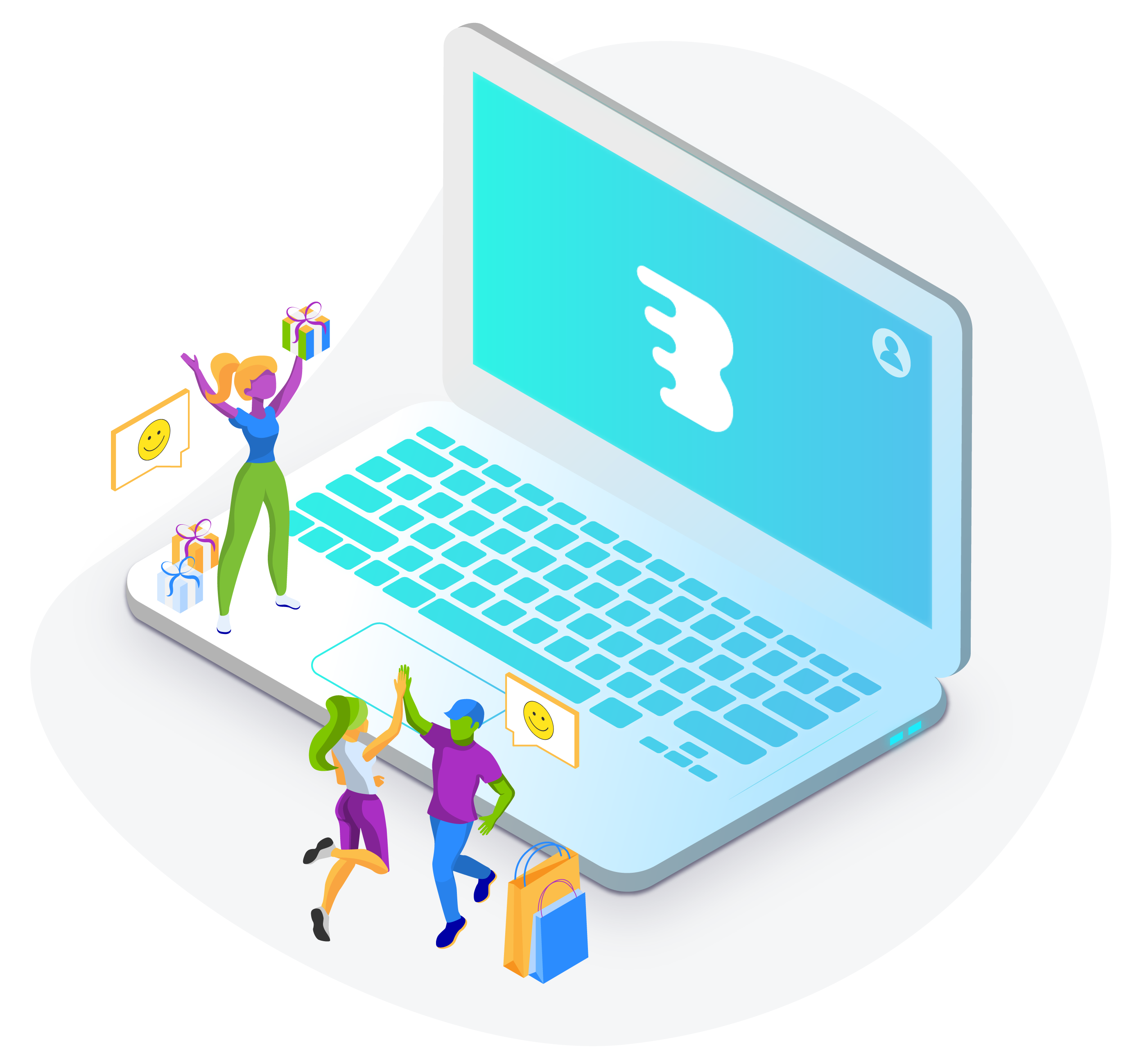 brandmovers-loyalty-platform-computer-people-celebrating-illustration